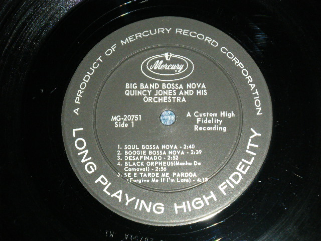 画像: QUINCY JONES - BIG BAND BOSSA NOVA  ( Ex++/Ex+++ )  / 1962 US AMERICA OIGINAL "PROMO STAMP" MONO Used  LP 
