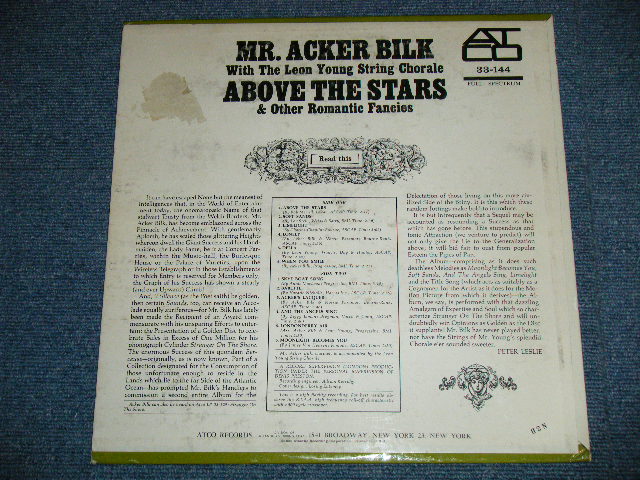 画像: Mr. ACKER BILK -  ABOVE THE STARS    ( Ex+++, VG+++/Ex++ Looks: EX+++ )   / 1962  US AMERICA ORIGINAL MONO  Used   LP  