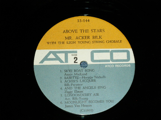 画像: Mr. ACKER BILK -  ABOVE THE STARS    ( Ex+++, VG+++/Ex++ Looks: EX+++ )   / 1962  US AMERICA ORIGINAL MONO  Used   LP  