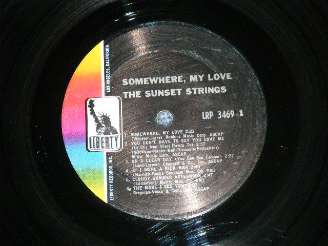 画像: SUNSET STRINGS - SOMEWHERE MY LOVE  ( Ex+++,Ex++/Ex- Looks:Ex+++, Ex+ Looks: Ex+++)   / 1966  US AMERICA ORIGINAL MONO Used   LP  