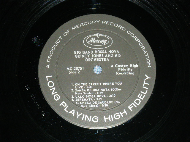 画像: QUINCY JONES - BIG BAND BOSSA NOVA  ( Ex++/Ex+++ )  / 1962 US AMERICA OIGINAL "PROMO STAMP" MONO Used  LP 