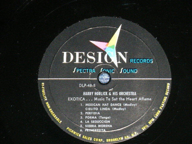 画像: HARRY HORLICK and His ORCHESTRA - EXOTICA  ( Ex++/Ex++)   / 1957 US AMERICA ORIGINAL MONO Used   LP  