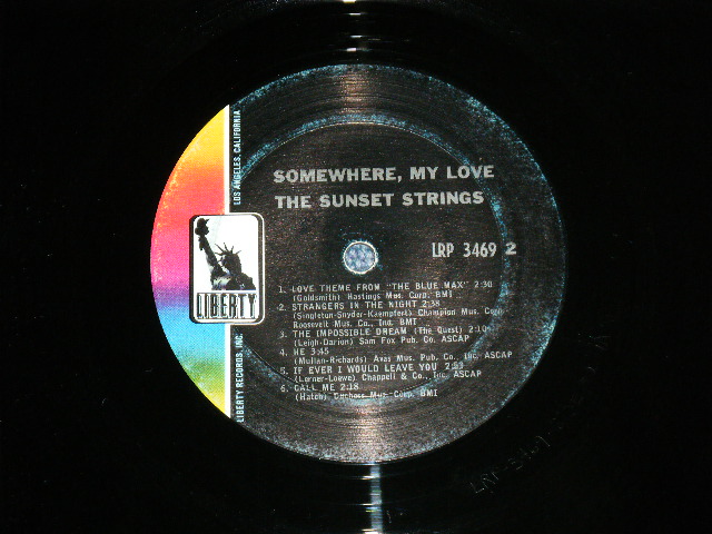 画像: SUNSET STRINGS - SOMEWHERE MY LOVE  ( Ex+++,Ex++/Ex- Looks:Ex+++, Ex+ Looks: Ex+++)   / 1966  US AMERICA ORIGINAL MONO Used   LP  