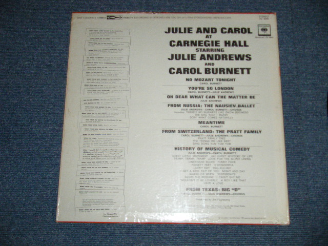 画像: JULIE ANDREWS and CAROL BURNETT - JULIE AND CAROL AT CARNEGIE HALL  ( MINT-/Ex+++)  / 1962 US AMERICA ORIGINAL 2nd Press "360 Sound Label" STEREO Used LP 