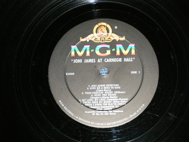 画像: JONI JAMES - AT CARNEGIE HALL ( Ex++/Ex+++ Looks: Ex+ )  / 1959 US AMERICA ORIGINAL 1st Press "Black Label"  MONO Used LP