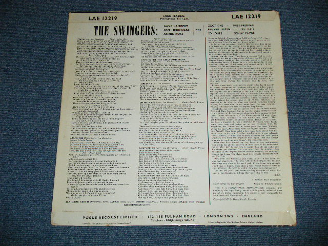 画像: LAMBERT, HENDRICKS & ROSS with ZOOT SIMS  - THE SWINGERS! ( Ex+/Ex++ ) / 1960's UK ENGLAND ORIGINAL MONO Used LP