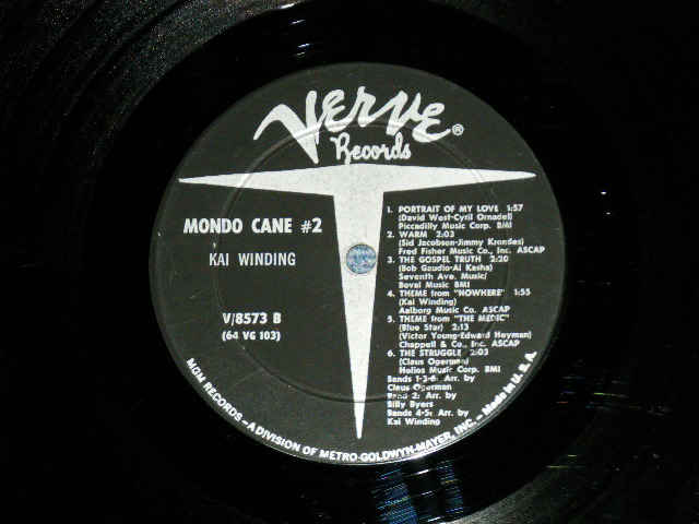 画像: KAI WINDING - MONDO CANE #2 ( Ex++/Ex+ Looks: VG+++ ) / 1964 US AMERICA  ORIGINAL MONO Used LP  