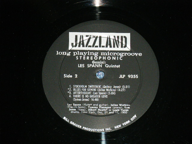 画像: LES SPANN  - GEMINI   ( Ex++/Ex++- )  / 1961 US AMERICA ORIGINAL  STEREO  Used LP 