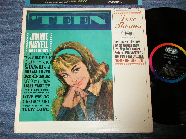画像1: JIMMIE HASKELL and His ORCHESTRA - TEEN LOVE THEMES  ( Ex+/Ex+++ Looks: Ex++)   / 1962S US AMERICA ORIGINAL 1st Press  'BLACK with COLOR Band Label' MONO Used LP  