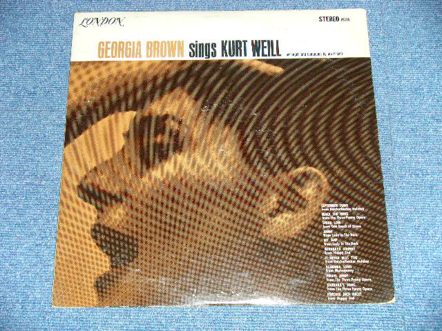 画像1: GEORGIA BROWN - SINGS KURT WEILL ( Ex/Ex+++ )    / 1963 US AMERICA ORIGINAL "ffss UK EXPORT Wax Vinyl"   STEREO  Used LP 