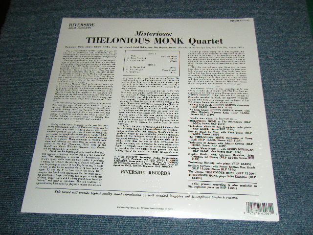 画像: THELONIOUS MONK QUARTET - MISTERIOSO ( SEALED ) / US AMERICA Reissue RE-PRESS "Brand New Sealed"/ US Reissue Sealed LP