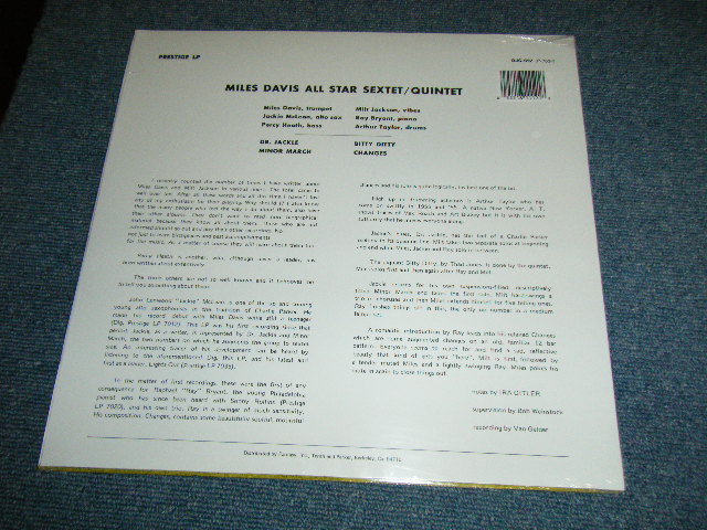 画像: MILES DAVIS & MILT JACKSON  - QUINTET/SEXTET  /  US AMERICA  Reissue RE-PRESS "Brand New Sealed" 