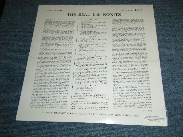 画像: LEE KONITZ - THE REAL LEE KONITZ  ( SEALED)   /  US AMERICA Limited "180 gram  Heavy Weight "  REISSUE " Brand New SEALED" LP