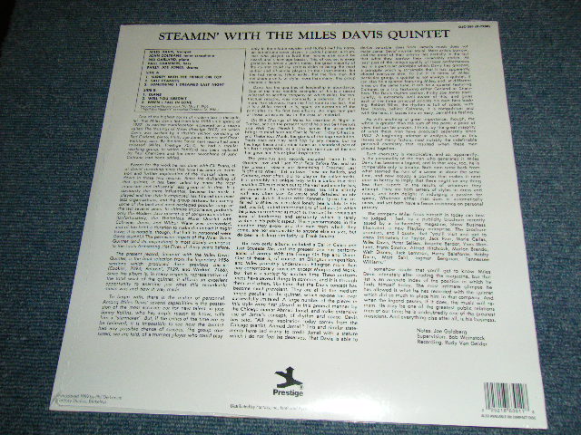 画像: MILES DAVIS QUINTET - STEAMIN' WITH  (SEALED) / US AMERICA Reissue RE-PRESS "Brand New Sealed" LP