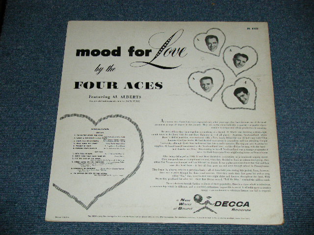 画像: THE FOUR ACES - MOD FOR LOVE  ( Ex++/Ex+++ Looks:Ex++ )  / 1955  US AMERICA ORIGINAL 1st Press "All BLACK with SILVER PREINT Label"  MONO Used LP