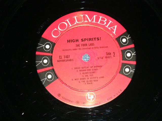 画像: THE FOUR LADS -  HIGH SPIRITS! ( Ex+/Ex++ )  / 1959  US AMERICA ORIGINAL "6 EYES Label"  MONO Used LP