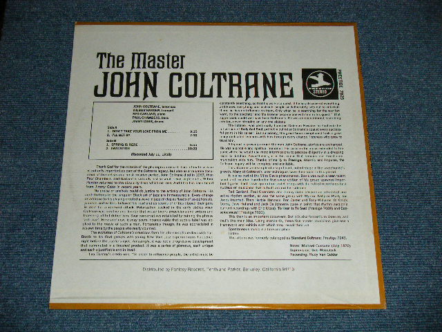 画像: JOHN COLTRANE  - THE MASTER ( Ex+++/MINT-)  / 1970  US AMERICA REISSUE "LIME GREEN  Label" Used LP 
