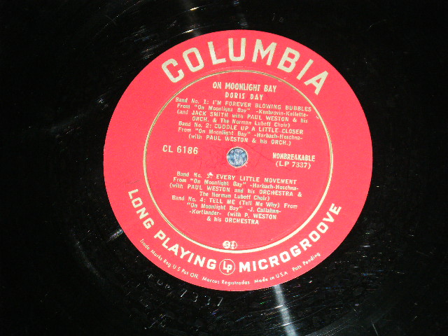 画像: DORIS DAY  - ON MOONLIGHT BAY ( Ex/Ex-)  /1951 US AMERICA ORIGINAL Used 10"LP  