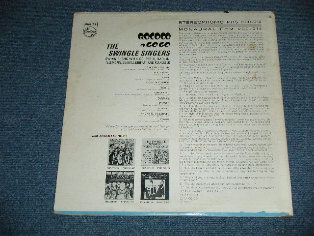 画像: The SWINGLE SINGERS - ROCOCOC A' GO-GO  ( VG+++/Ex+)  / 1966 US AMERICA  ORIGINAL MONO Used LP
