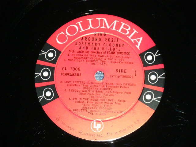 画像: ROSEMARY CLOONEY & The HI-LO'S - RING AROUND ROSIE ( Ex++/Ex+++ )   / 1957 US AMERICA ORIGINAL "6 EYES Label"  MONO Used  LP 