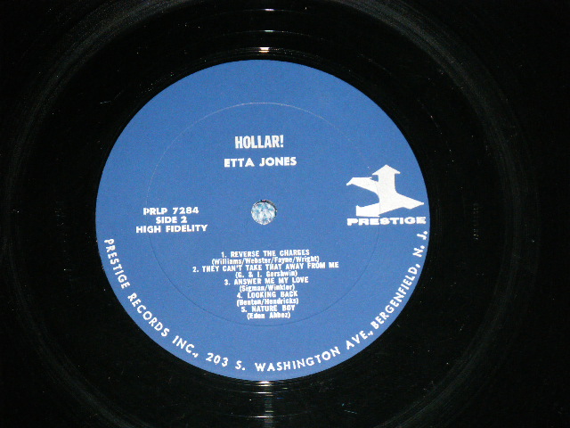 画像: ETTA JONES -  HOLLAR!  ( Ex/Ex+++)  / 1964 Version  US AMERICA 3rd Press "DARK BLUE with SILVER print TRIDENT logo Oon RIGHT Label" MONO Used LP