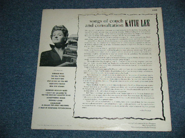 画像: KATE LEE - SUNG OF COUCH and CONSALTATION  ( Ex+/Ex+++ )  / 1962 US AMERICA ORIGINAL Mono  Used LP 