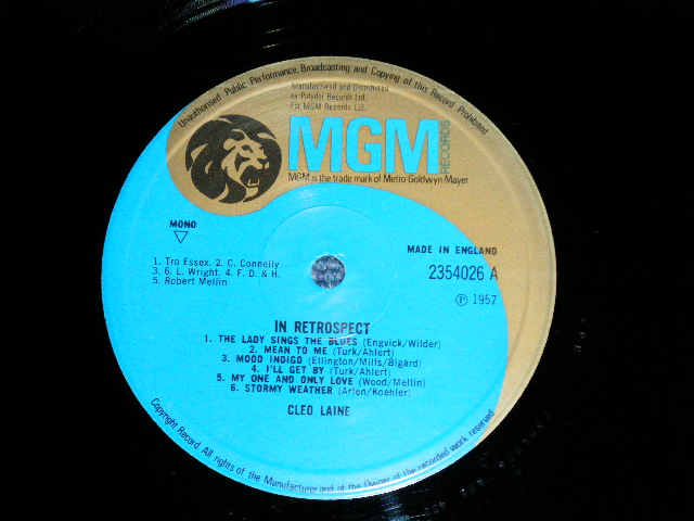 画像: CLEO LAINE - IN RETROSPECT ( Ex/Ex+++)  / 1970's UK ENGLAND  ORIGINAL Used LP
