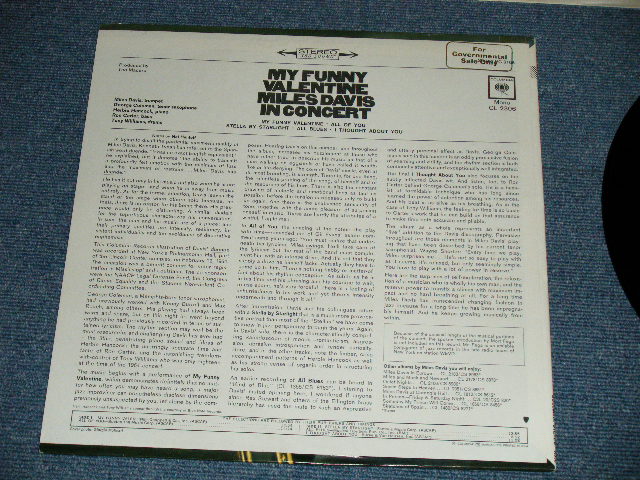 画像: MILES DAVIS  - MY FUNNY VALENTINE : IN CONCERT  ( Ex+++/MINT- )   / 1980's? US AMERICA REISSUE STEREO Used LP 