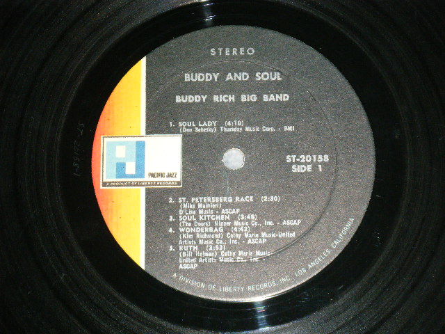 画像: BUDDY RICH BIG BAND -  BUDDY & SOUL  ( Ex/Ex+ ) /  1969 US AMERICA ORIGINAL  STEREO Used LP 