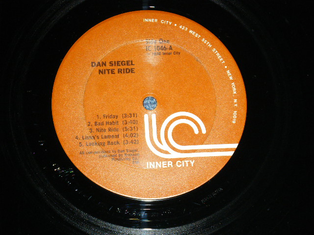 画像: DAN SIEGEL (Guest:JOHN KLEMMER,LEE RITENOUR) - NITH RIDE  (Ex++/MINT-)  / 1980 US AMERICA  ORIGINAL  Used  LP