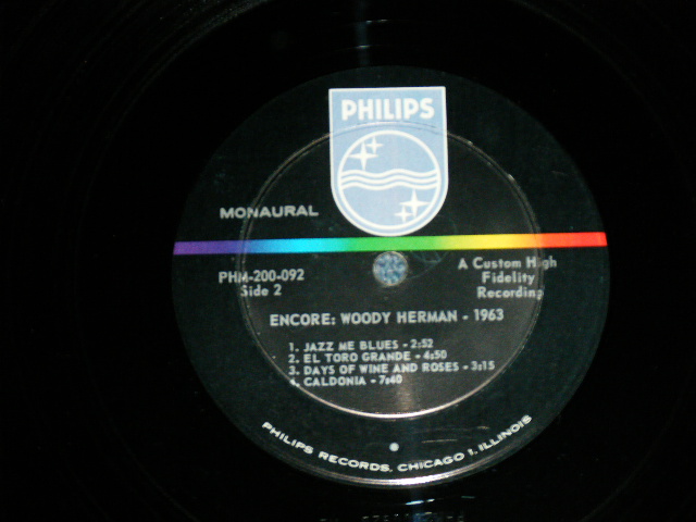 画像: WOODY HERMAN -  ENCORE -1963   ( Ex++/Ex+++) / 1963 US ORIGINAL MONO Used LP  