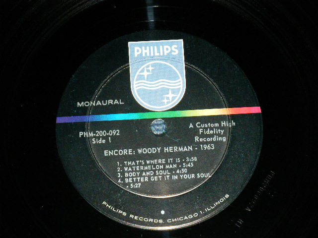 画像: WOODY HERMAN -  ENCORE -1963   ( Ex++/Ex+++) / 1963 US ORIGINAL MONO Used LP  