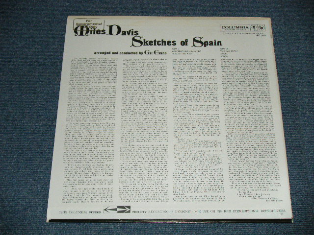 画像: MILES DAVIS  -  SKETCHES OF SPAIN  ( MINT-/MINT- )   / 1980's? US AMERICA REISSUE STEREO Used LP 