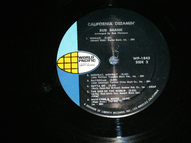 画像: BUD SHANK - CALIFORNIA DREAMIN' ( Ex++/Ex++ Looks:Ex++)  / 1966  US AMERICA ORIGINAL MONO  Used LP  