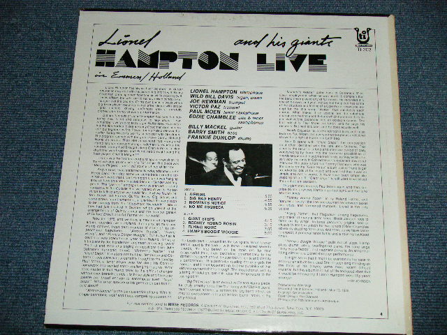 画像: LIONEL HAMPTON & his GIANTS - LIVE IN EMMEN / HOLLAND ( Ex,Ex+/Ex+++)  / 1979 US AMERICA ORIGINALUsed  LP  