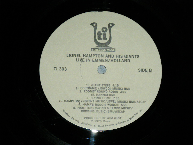 画像: LIONEL HAMPTON & his GIANTS - LIVE IN EMMEN / HOLLAND ( Ex,Ex+/Ex+++)  / 1979 US AMERICA ORIGINALUsed  LP  