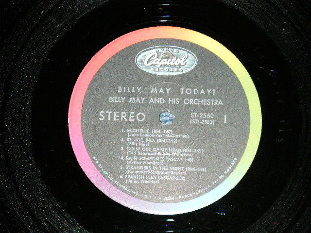 画像: BILLY MAY - TODAY! (Ex+/Ex+++)   / 1965 US AMERICA  ORIGINAL 1st Press "'BLACK with RAINBOW Band CAPITOL Logo on TOP Label' STEREO  LP  