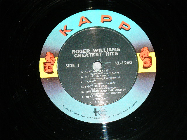 画像: ROGER WILLIAMS - PLAYS THE HITS  ( Ex/Ex++) / 1965 US AMERICA ORIGINAL 1st Press "BLACK with BLUE RING Label" MONO Used LP 