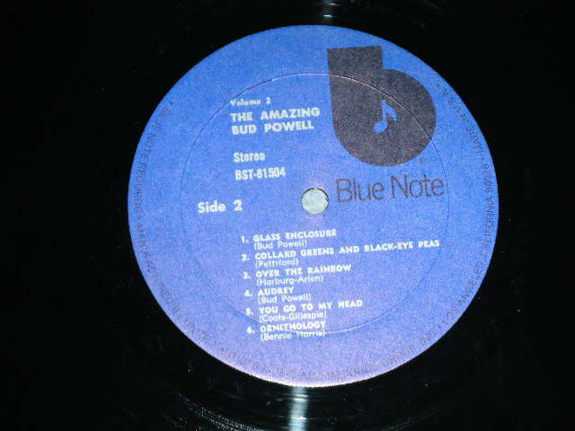 画像: BUD POWELL - THE AMAZING BUD POWELL VOLUME 2  ( Ex+++/MINT-)  / Early 1970's  US AMERICA REISSUE "DARK BLUE Label" Used LP 