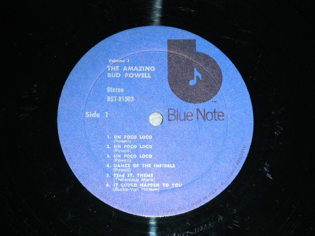 画像: BUD POWELL - THE AMAZING BUD POWELL VOLUME 1  ( Ex+++/MINT-)  / Early 1970's  US AMERICA REISSUE "DARK BLUE Label" Used LP 