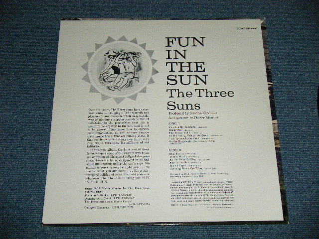 画像: THE THREE SUNS -  FUN IN THE SUN ( Ex+++/Ex+++)   / 1961 US AMERICA ORIGINAL MONO Used LP  