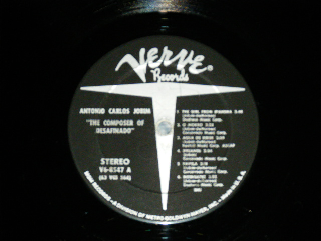 画像: ANTONIO CARLOS JOBIM -  THE COMPOSER OF DESAFINADO,PLAYS (Ex/Ex++) / 1963 US ORIGINAL   STEREO Used LP 