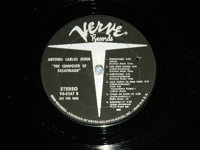画像: ANTONIO CARLOS JOBIM -  THE COMPOSER OF DESAFINADO,PLAYS (Ex/Ex++) / 1963 US ORIGINAL   STEREO Used LP 