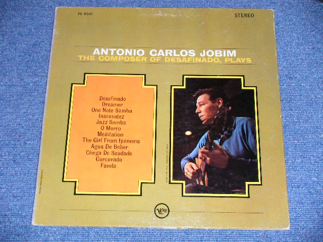 画像: ANTONIO CARLOS JOBIM -  THE COMPOSER OF DESAFINADO,PLAYS (Ex/Ex++) / 1963 US ORIGINAL   STEREO Used LP 