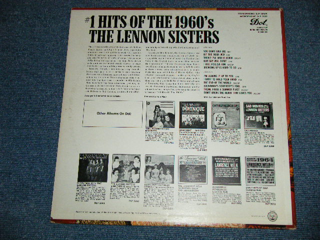 画像:  THE LENNON SISTERS - #1 HITS OF THE 1960'S ( Ex+/Ex++ ) / 1964  US AMERICA  ORIGINAL MONO Used   LP