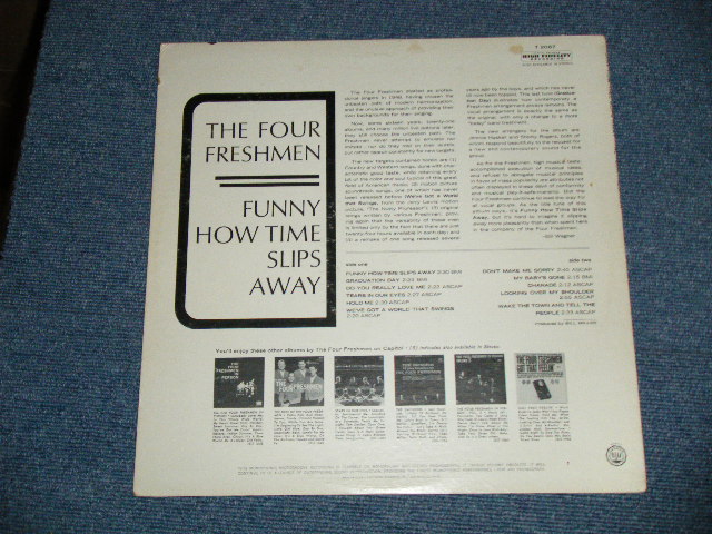 画像: THE FOUR FRESHMEN -  FUNNY HOW TIME SLIPS AWAY ( Ex++/Ex Looks*VG+++,Ex++  / 1964 US AMERICA ORIGINAL "BLACK with RAINBOW 'CAPITOL' Logo on TOP Label"  MONO Used  LP  