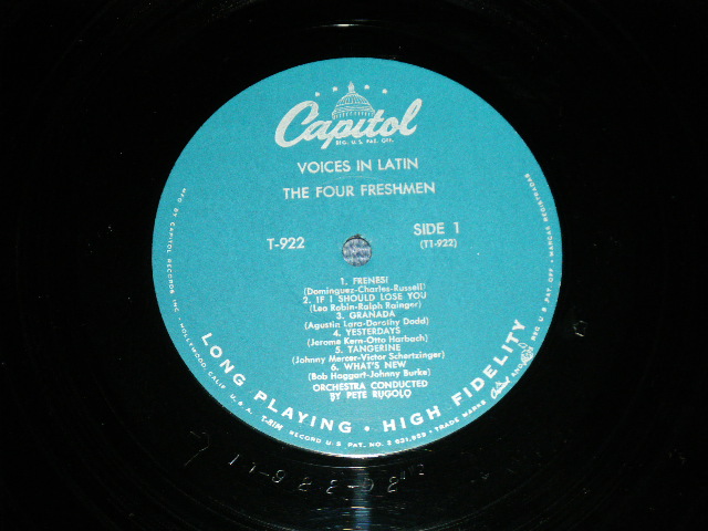 画像: THE FOUR FRESHMEN - VOICES IN LATIN (Ex++/Ex+++)  / 1958 US AMERICA ORIGINAL 1st Press " TURQUOISE  Label" MONO  Used LP 