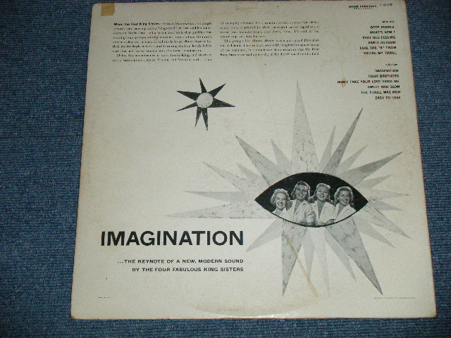 画像:  THE KING SISTERS - IMAGINATION  ( Ex/Ex+++)  / 1960  US AMERICA "1st Press TURQOUISE Label" MONO  Used  LP