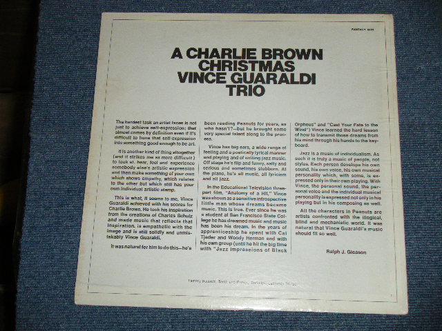 画像: VINCE GUARALDI TRIO - A CHARLIE BROWN CHRISTMAS ( Ex+/Ex+++ Looks:Ex+)  / Late 1970's  US AMERICA REISSUE "NO BARCORD" Used   LP 