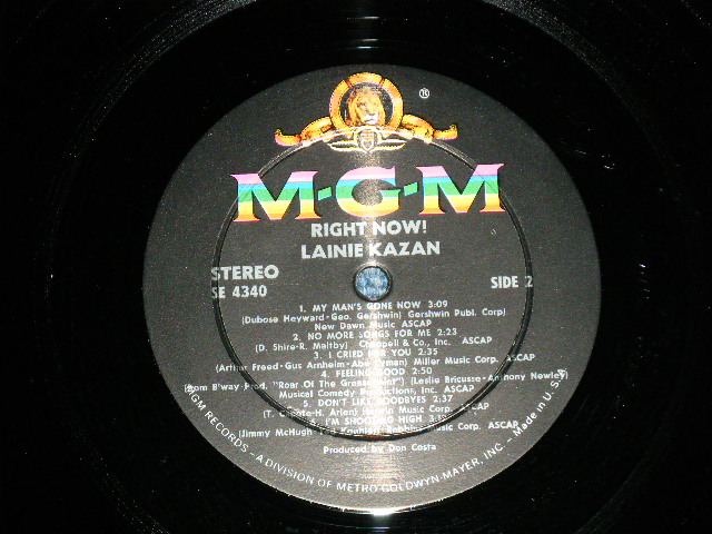 画像: LAINIE KAZAN - RIGHT NOW! ( Ex++/Ex+++ Looks:Ex++) / 1966 US ORIGINAL STEREO Used LP 